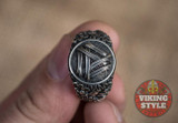 Valknut Ring II - Oak Leaves, 925 Silver
