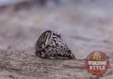 Valknut Ring - Oak Leaves, 925 Silver
