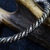 Large Silver Viking Wolf Bracelet
