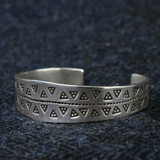 Silver Triangular Viking Cuff Bracelet