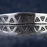Silver Triangular Viking Cuff Bracelet
