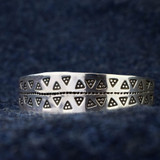 Silver Triangular Viking Cuff Bracelet