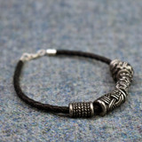 Leather Viking Beads Bracelet
