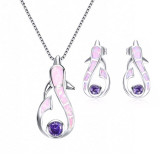 Cute Dolphin Fire Opal Necklace & Earrings Trendy Jewelry Set Cute Dolphin Fire Opal Necklace & Earrings Trendy Jewelry Set