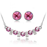 Austrian Crystal and Cubic Zirconia Necklace & Earrings Fashion Jewelry Set Austrian Crystal and Cubic Zirconia Necklace & Earrings Fashion Jewelry Set