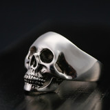 Gothic Silver Skull with Domineering Teeth 925 Sterling Silver Vintage Punk Rock Ring Gothic Silver Skull with Domineering Teeth 925 Sterling Silver Vintage Punk Rock Ring