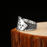 Poker Cards 925 Sterling Silver Adjustable Punk Rock Ring Poker Cards 925 Sterling Silver Adjustable Punk Rock Ring