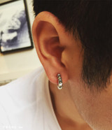 Skull 925 Sterling Silver Vintage Biker Punk Stud Earrings
