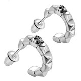 Skull 925 Sterling Silver Vintage Biker Punk Stud Earrings