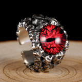 Gothic Cool Ghost Eye 925 Sterling Silver Vintage Punk Ring Gothic Cool Ghost Eye 925 Sterling Silver Vintage Punk Ring
