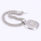 Silver-Plated Square Crystal Necklace, Bracelet, Earrings & Ring Wedding Statement Jewelry Set Silver-Plated Square Crystal Necklace, Bracelet, Earrings & Ring Wedding Statement Jewelry Set