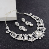 Sparkling Crystal Tiara, Necklace & Earrings Bridal Jewelry Set