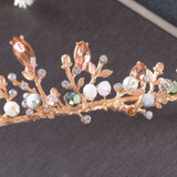 Baroque Vintage Gold, Crystal, Beads and Rhinestone Tiara, Necklace & Earrings Jewelry Set Baroque Vintage Gold, Crystal, Beads and Rhinestone Tiara, Necklace & Earrings Jewelry Set