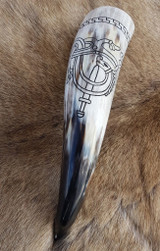 Norse Serpent Drinking Horn