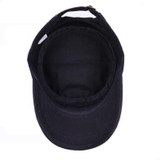 Vintage Buckled Cotton Eagle Embroidered Flat Top Snapback Army Cadet Patrol Military Cap