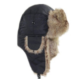 Thick Warm Trapper Fur Bomber Hat with Earflaps