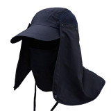 Wide Brim Breathable UV Protection Neck Face Flap Hat
