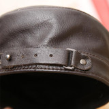 Genuine Leather Flat Top Snapback Military Hat