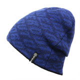 Solid Color Text-printed Knit Hat, Skull Cap or Beanie