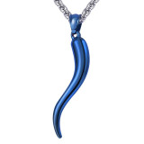 Stainless Steel Horn Pendant Chain Necklace Stainless Steel Horn Pendant Chain Necklace