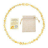 Natural Baltic Amber Stone Beaded Necklace Accessory