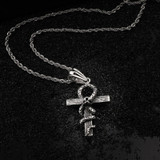 Egyptian Ankh with Snake Pendant Chain Necklace Egyptian Ankh with Snake Pendant Chain Necklace