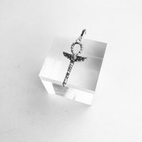 925 Sterling Silver Ankh Cross with Scarab Charms Pendant 925 Sterling Silver Ankh Cross with Scarab Charms Pendant