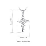 925 Sterling Silver Ortodox Celtic Cross Necklace