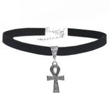 Ankh Pendant Cross Choker Necklace Ankh Pendant Cross Choker Necklace