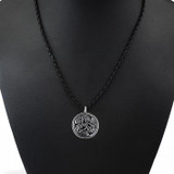 Triquetra Celtic Men's Pendant Necklace with 24" Rope Chain