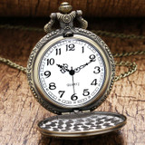 Soviet Themed Bronze Pocket Watch with FOB Chain