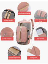 Three-Way Fitness Green/Pink 25 to 35 Litre Backpack with Shoe Compartment