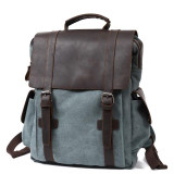 Vintage Canvas Leather School 20 Litre Backpack
