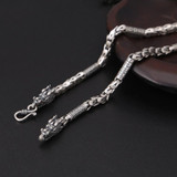 925 Sterling Silver Dragon Necklace for Men