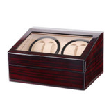 Dark Brown Automatic Mechanical Watch Winders Storage Box