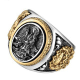 Bodhisattva Tibetan Buddhist Ring Made From 925 Sterling Silver