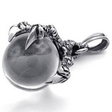 Men Biker Gothic Dragon Claw Stainless Steel Pendant Necklace with Gift Bag