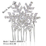 Austrian Crystal Bridal Snowflake Necklace Earrings Set Clear Silver-Tone