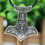 Thor's Hammer Pendant featuring Odin's Ravens. Thor's Hammer Pendant featuring Odin's Ravens.