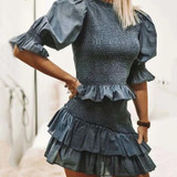 Ruffle hem mini skirt