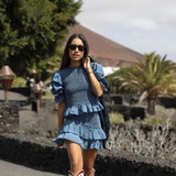 Ruffle hem mini skirt