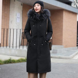 Faux Fur Lined Coat - Long Parka With Faux Fur Hood