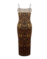 Spaghetti Strap Leopard Print Bodycon Dress