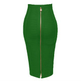 Midi Bandage Bodycon Skirt With Zip