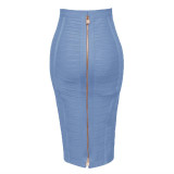 Midi Bandage Bodycon Skirt With Zip