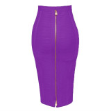 Midi Bandage Bodycon Skirt With Zip