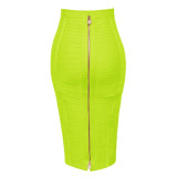 Midi Bandage Bodycon Skirt With Zip