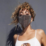 Crystal Face Mask - Rhinestone Face Mask
