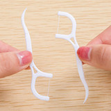 30pcs Portable Plastic Dental Flosser Toothpicks
