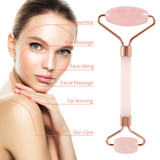 Rose Quartz Jade Roller Natural Slimming Face Massager Beauty Care Tool